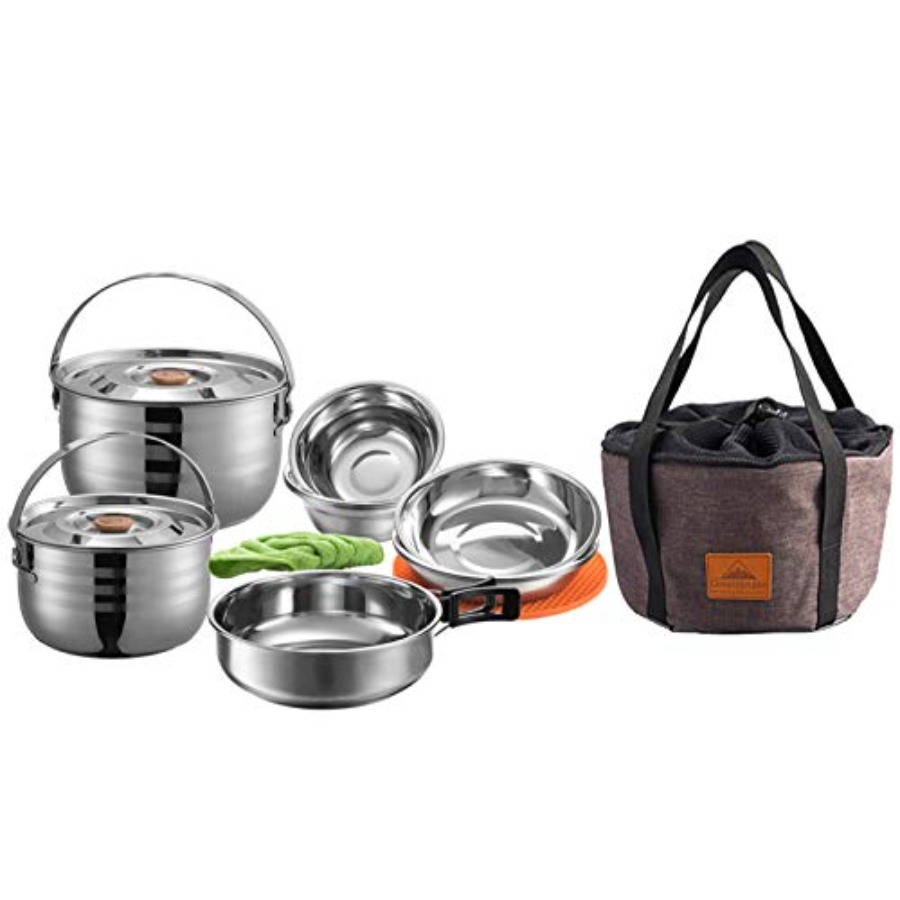CAMPINGMOON Camping Cookware S - đánh giá và giá Camping Cooking Mess Kit