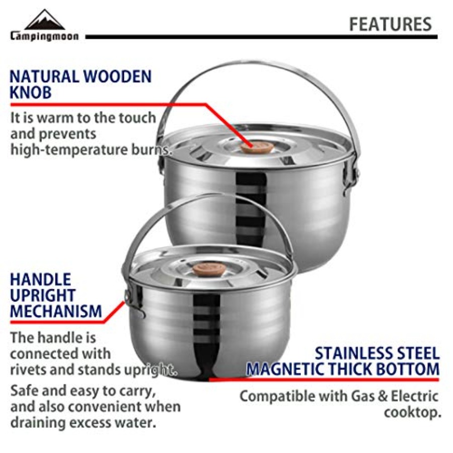 CAMPINGMOON Camping Cookware S - đánh giá và giá Camping Cooking Mess Kit