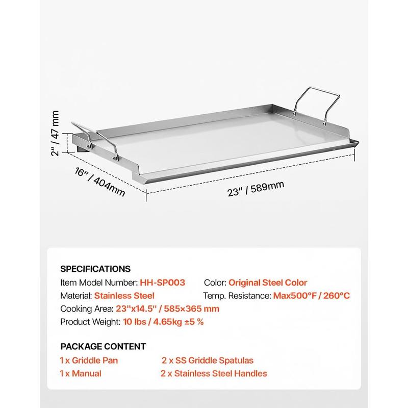 Flat Top Grill Plate 23x16 inc - đánh giá và giá Camping Cooking Flat Top