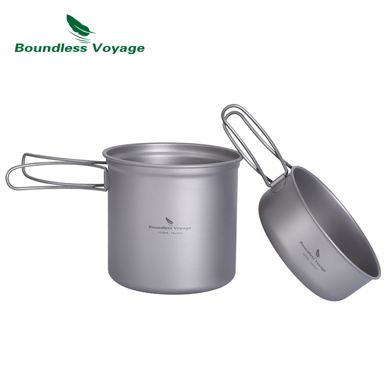 Boundless Voyage Titanium Pot  - đánh giá và giá Camping Cooking Mess Kit